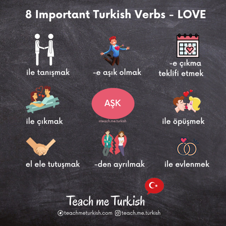 Turkish verbs about love